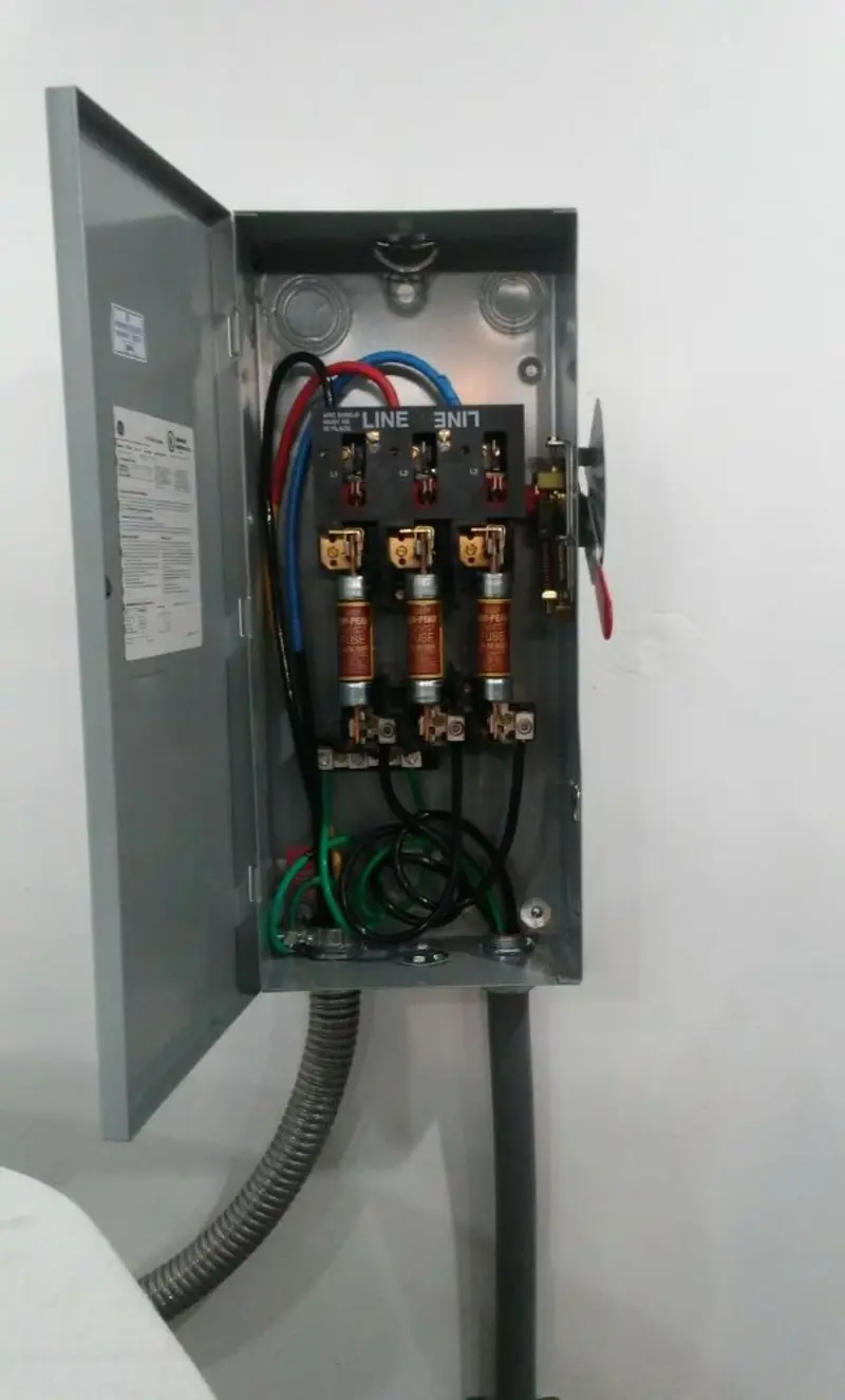 Three-phase disconnect switch installed for Electrical Wiring & Rewiring in Dillonvale