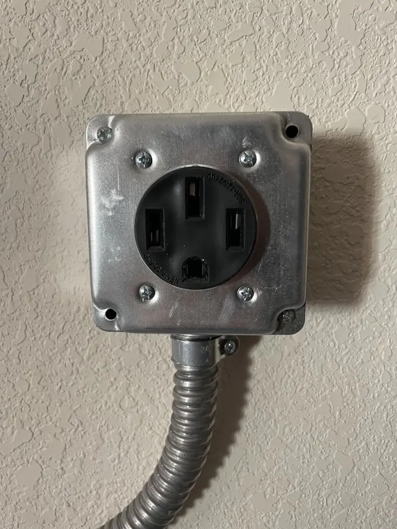 NEMA 14-50 outlet installed for Electrical Panel Upgrade in Dillonvale